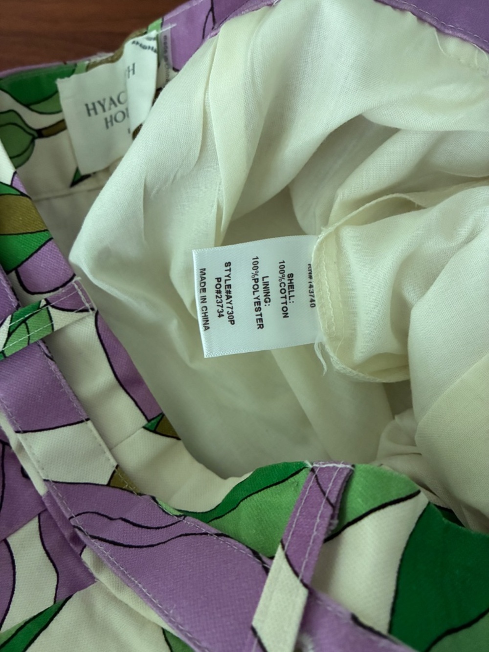 Hyacinth House Floral Pleated Shorts Size Large Belted Purple Green - Picture 8 of 9